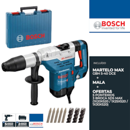 Martelo Perfurador Bosch Profissional SDS-Max GBH 5-40 DCE c/ Ofertas + Mala