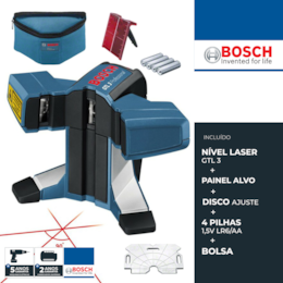 Nível Laser p/ Ladrilhos Bosch Profissional GTL 3 (0601015200)