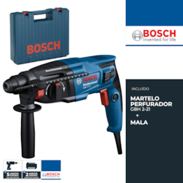 Martelo Perfurador Bosch Profissional SDS-Plus GBH 2-21 + Mala (06112A6000)