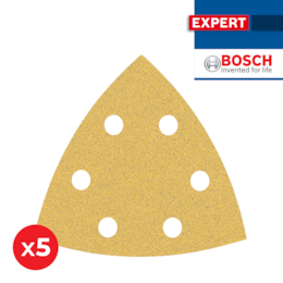 Lixa Triangular Bosch Expert C470 p/ Lixadeira 93MM Grão 80 -  5UNI (2608900825)