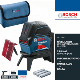 Nível Laser Combinado Bosch GCL 2-15 + Suporte Rotativo + Bolsa (0601066E00)