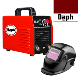 Aparelho Soldar Inverter Daph MMA-200 c/ Máscara Eletrónica LYG-8600A