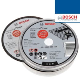 Pack 10 Discos Corte Bosch p/ Inox 125MMx1MM (2608603255)
