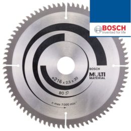 Disco Bosch Multi Material p/ Serra Circular 216MMx2,5MM 80D (2608640447)