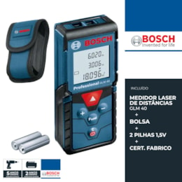 Medidor de Distâncias a Laser Bosch GLM 40 (0601072900)