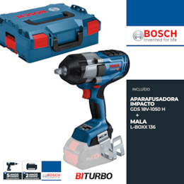 Aparafusadora Impacto Bosch Profissional GDS 18V-1050 H + Mala (06019J8501)