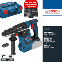 Martelo Perfurador Bosch Profissional SDS-Plus GBH 18V-26 F + Mala (0611910001)