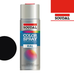 Spray Esmalte Acrílico RAL9005 Preto Opaco Mate - Soudal 400ML
