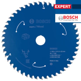 Disco Bosch Expert Madeira p/ Serra Circular a Bateria 165MMx1,5MM 48D (2608644509)