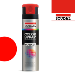 Spray Esmalte de Marcação Vermelho - Soudal 400ML