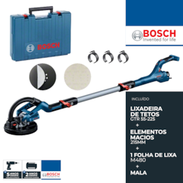 Lixadeira Tetos Bosch Profissional GTR 55-225 + Mala (06017D4000) 