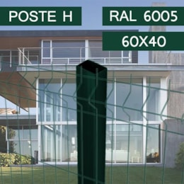 Poste Metálico Plastificado H Eco 60x40MM - Verde RAL6005