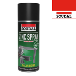 Spray Zinco 98% Mate Escuro Premium Soudal - 400ML 