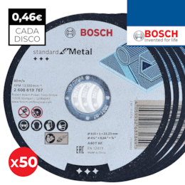 Disco Bosch de Corte Standard 115x1.0MM - 50UNI (2608619767)
