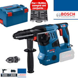 Martelo Perfurador Bosch Profissional GBH 18V-28 CF + Bucha SDS Plus + Mala (0611921001)
