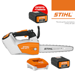 Kit Stihl Eletrosserra MSA 161 T 25 1/4" PM3 25CM + 2 Baterias AP 200 36V 4.8Ah + Carregador Rápido