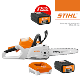 Kit Stihl Eletrosserra Stihl MSA 160.0 C R 30 1/4" PM3 30CM +  2 Baterias AP 200 36V 4.8Ah + Carregador Rápido