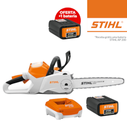 Kit Stihl Eletrosserra MSA 200.0 C-B R 30 1/4" PM3 30CM + 2 Baterias AP 200 36V 4.8Ah + Carregador Rápido