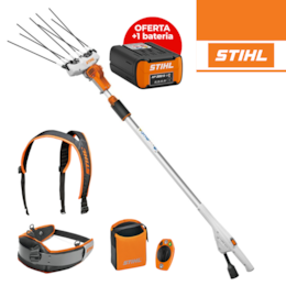 Varejador de Oliveiras a Bateria Stihl SPA 140 + Smart Connector 2A + Arnês + Bolsa + OFERTA Bateria AP 300 S