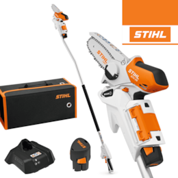 Eletrosserra Podadora Stihl GTA 26 10CM 1/4' + Cabo Telescópico 1.5MT + Bateria AS 2 2.6Ah + Carregador + Mala